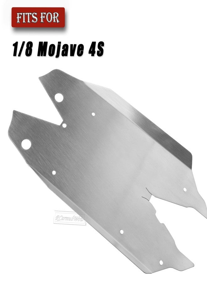 RcarmubWow RC Chassis Armor Upgrades Part for 1/8 Mojave 4S,Stainless Steel Skid Plate,Armor Plating,Front Rear Guards,Protection Plate,Silver - Image 2